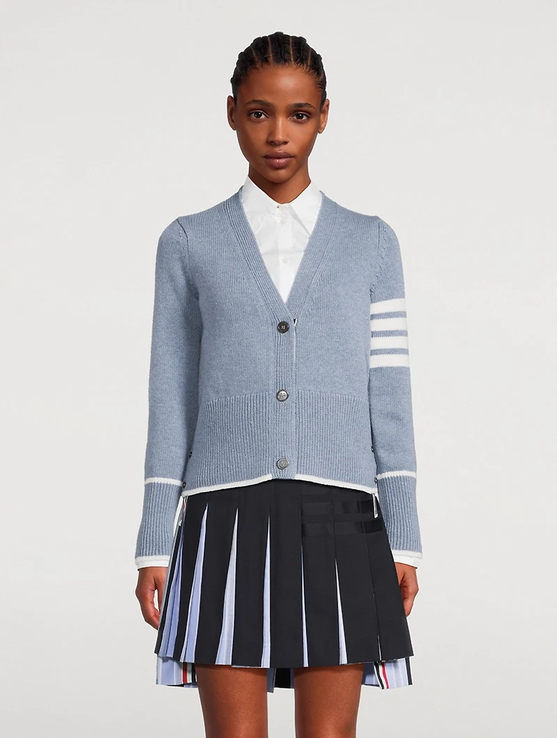 Sailboat Jacquard Wool Cardigan