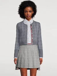 Cropped Cashmere Cardigan Prince Of Wales Check