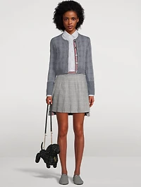 Cropped Cashmere Cardigan Prince Of Wales Check