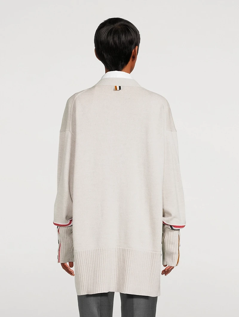 Exaggerated Wool Cardigan