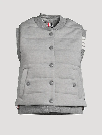 Fine Merino And Jersey Reversible Vest