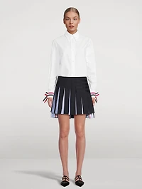 Cotton Oxford Shirt With Scarf Cuff