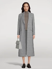 Prince Of Wales Check Wool Coat
