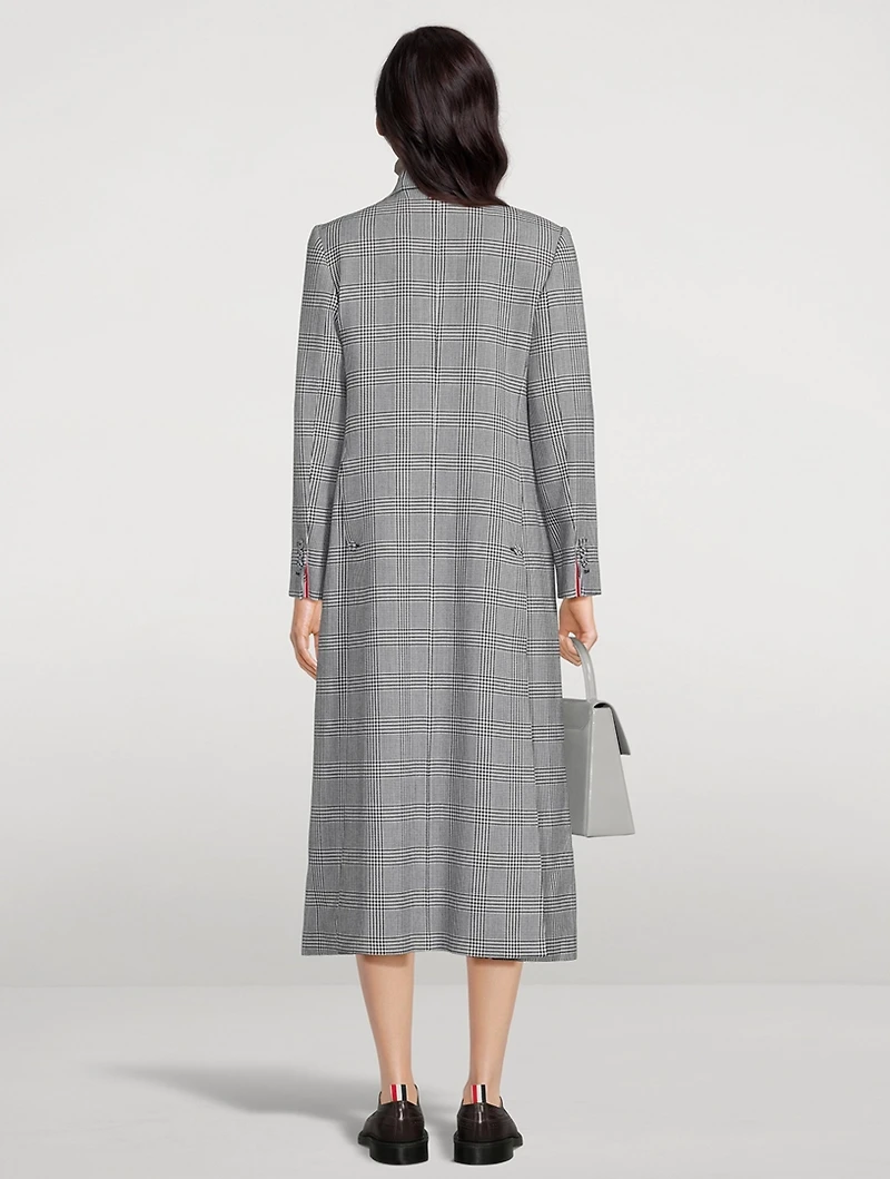 Prince Of Wales Check Wool Coat