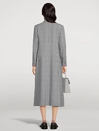 Prince Of Wales Check Wool Coat