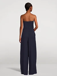 Strapless Belted Jumpsuit