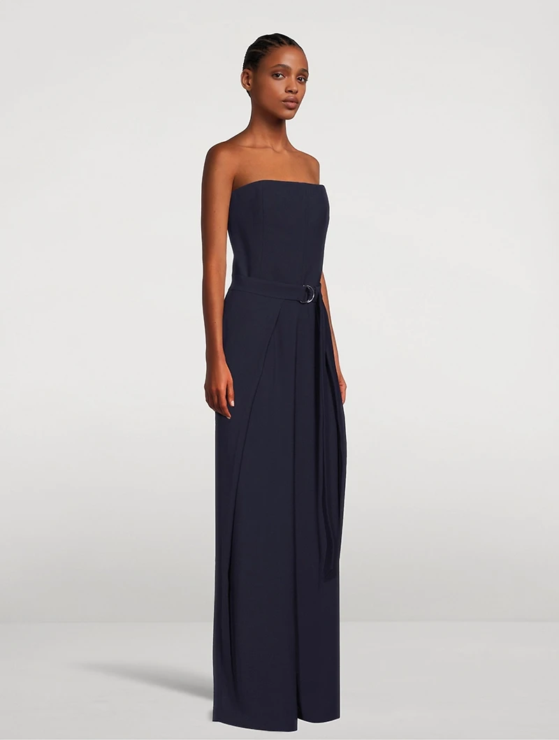 Strapless Belted Jumpsuit