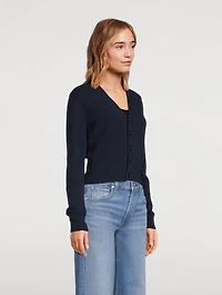 Ami De Cœur Cashmere And Wool Cropped Cardigan