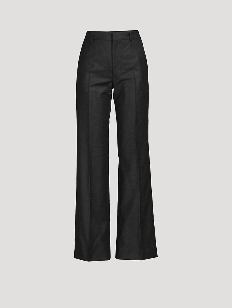 Flared Wool Trousers
