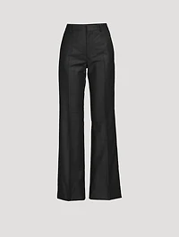 Flared Wool Trousers
