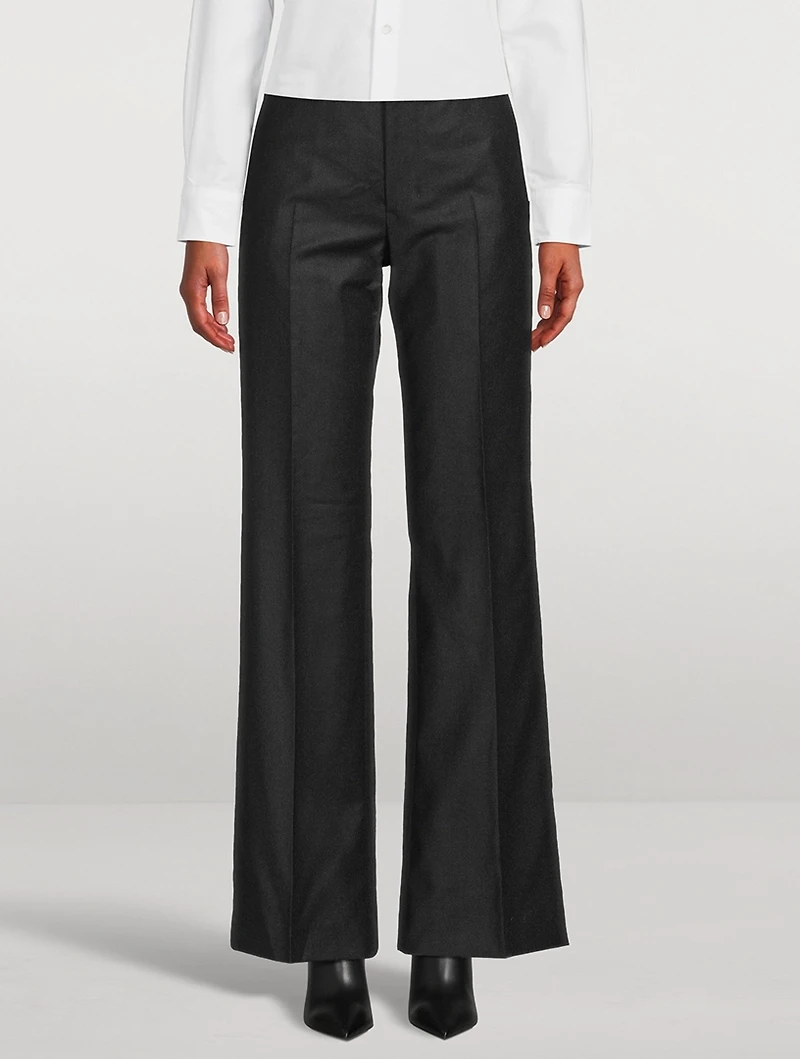 Flared Wool Trousers