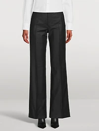 Flared Wool Trousers