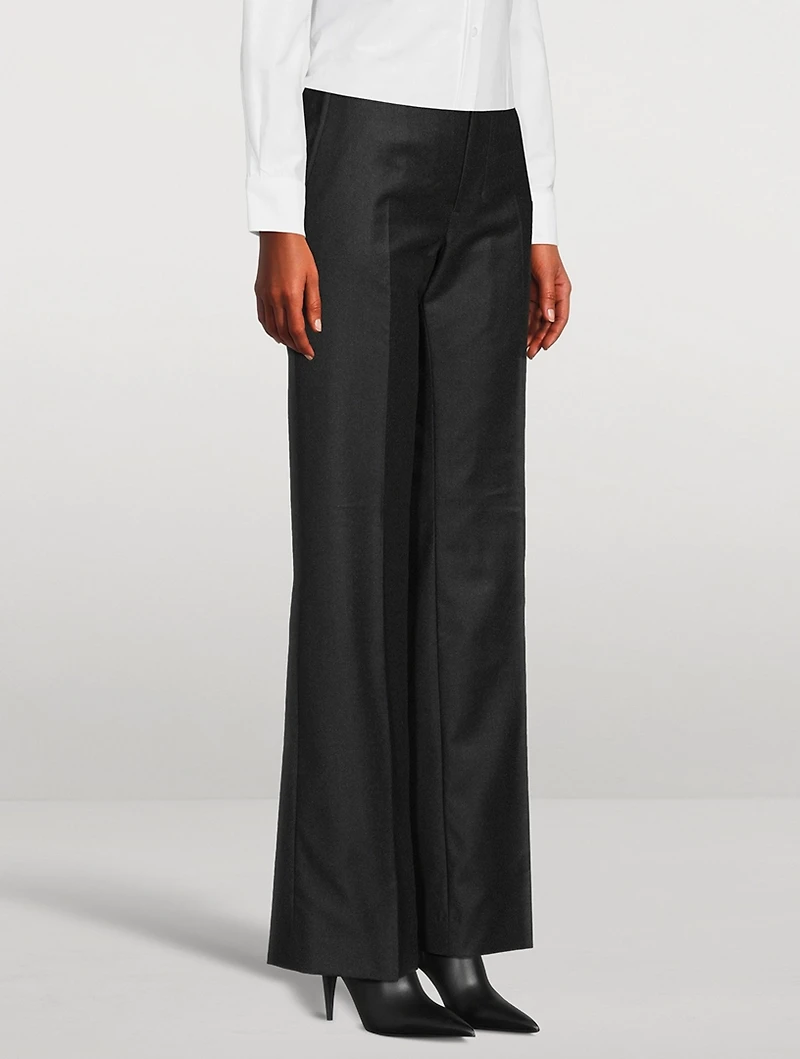 Flared Wool Trousers