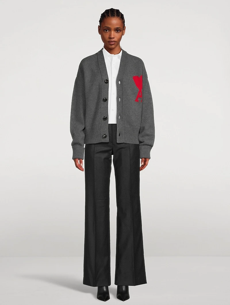 Flared Wool Trousers