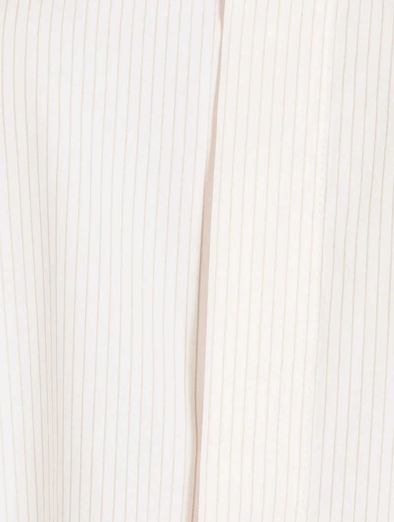 Oversized Poplin Shirt Stripe Print