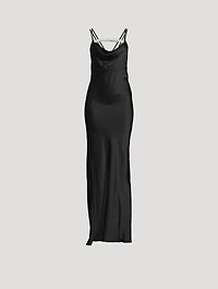 Venus Crystal Satin Slip Dress