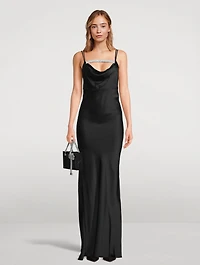 Venus Crystal Satin Slip Dress
