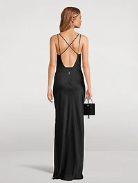 Venus Crystal Satin Slip Dress