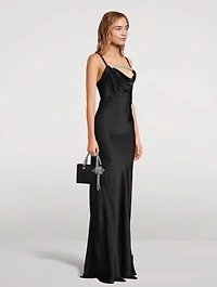 Venus Crystal Satin Slip Dress