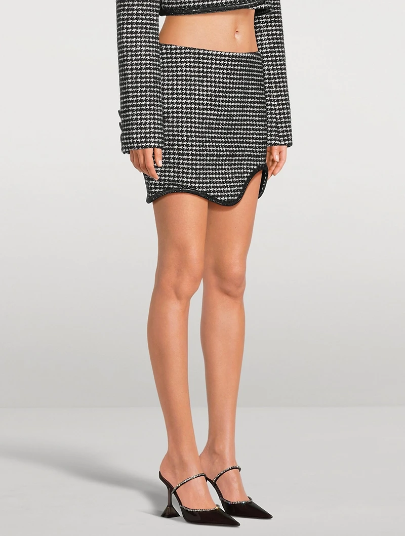 Houndstooth Mini Skirt