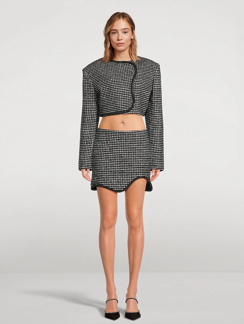 Houndstooth Mini Skirt