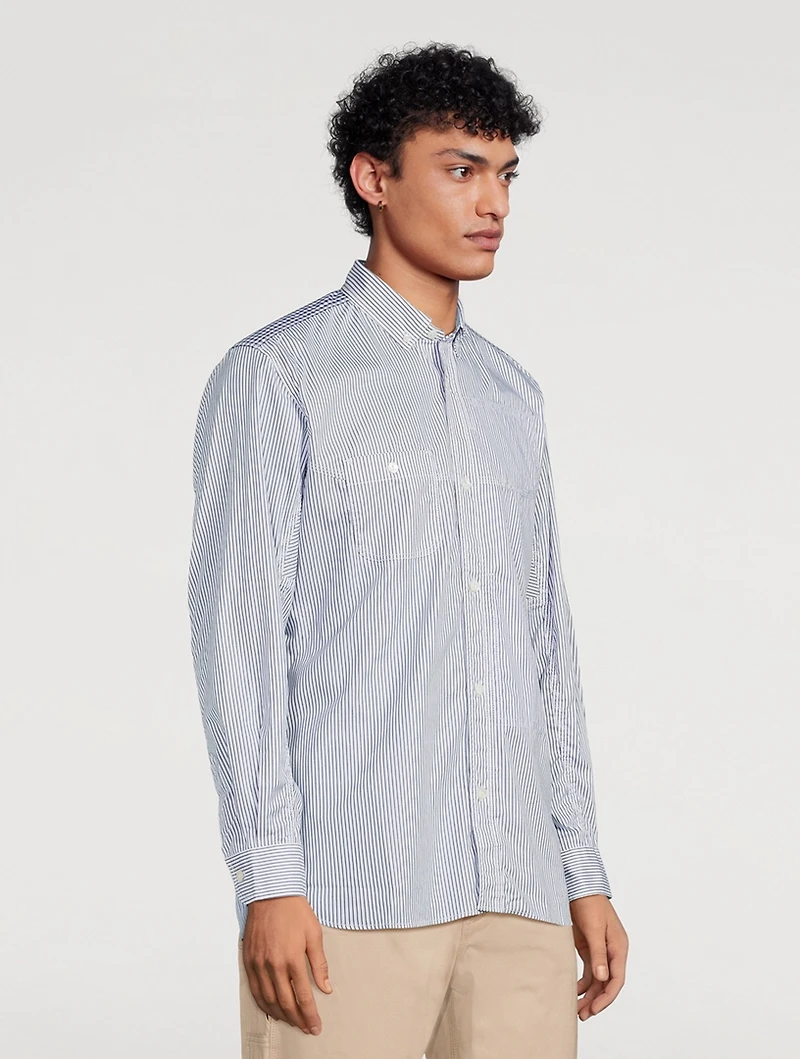 Cotton Shirt Striped Print