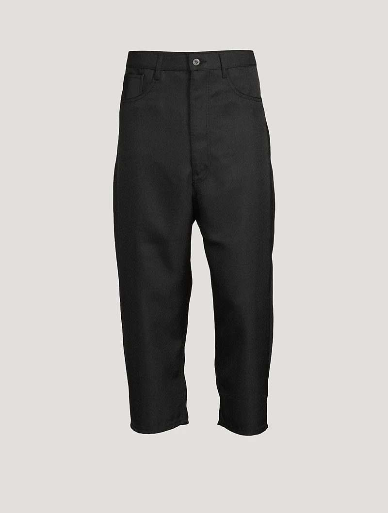 Heavy Twill Tapered Crop Pants