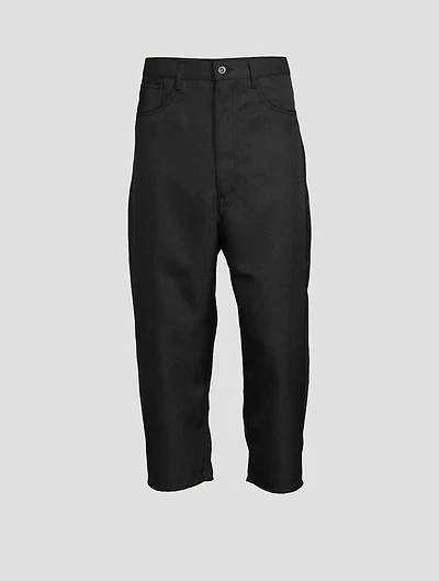 Heavy Twill Tapered Crop Pants