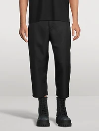 Heavy Twill Tapered Crop Pants