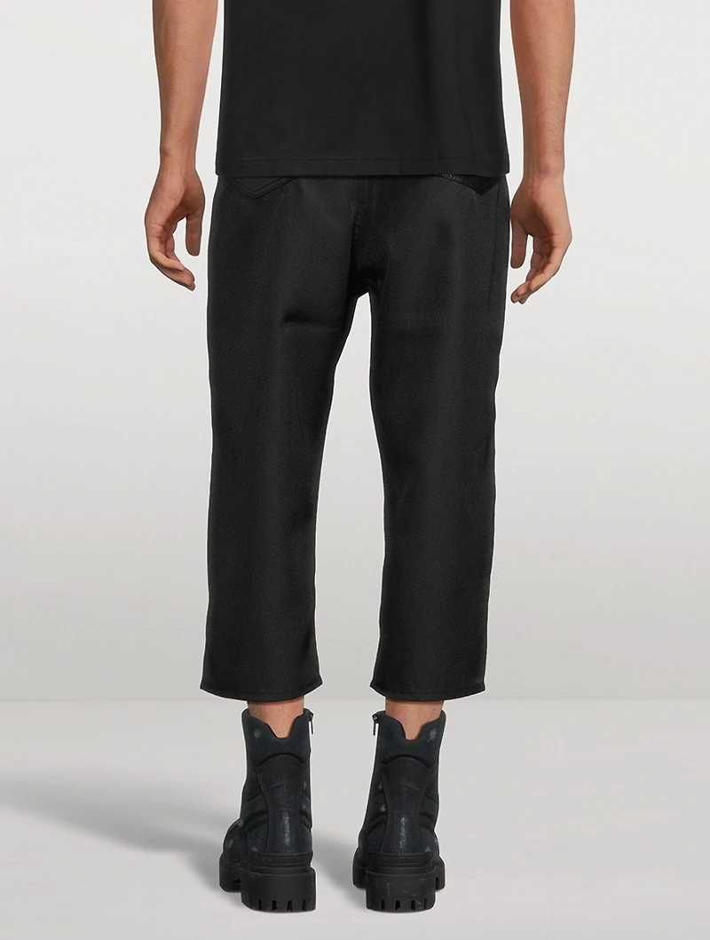 Heavy Twill Tapered Crop Pants