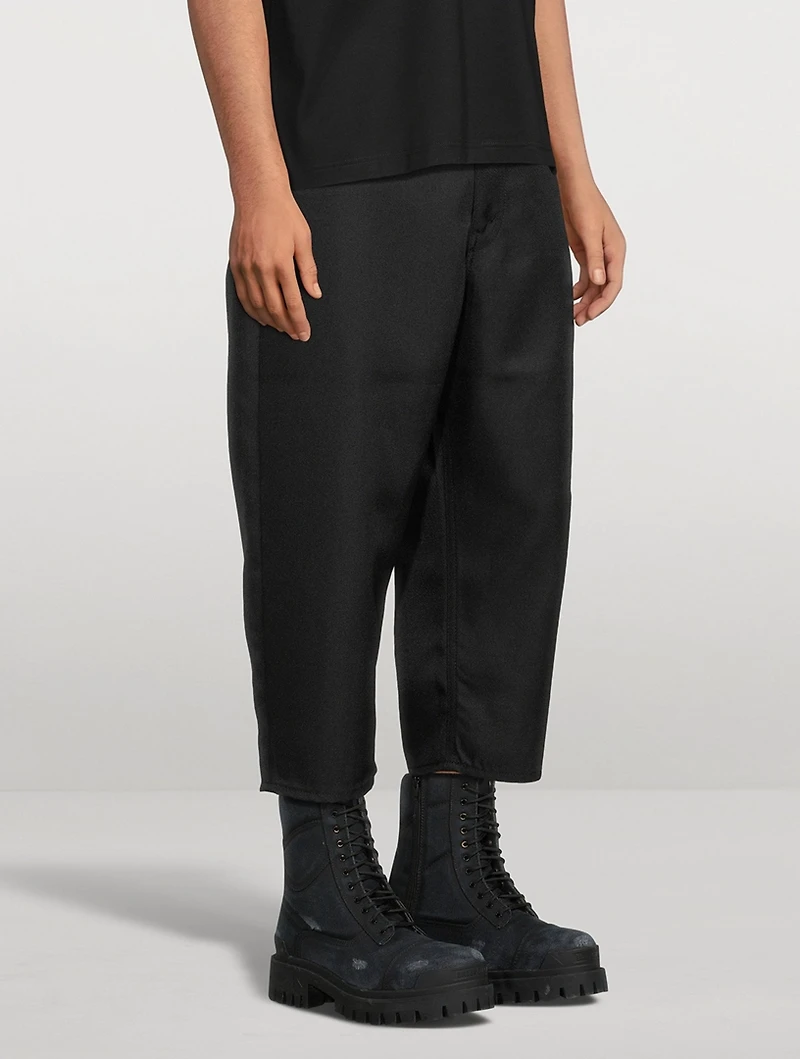 Heavy Twill Tapered Crop Pants