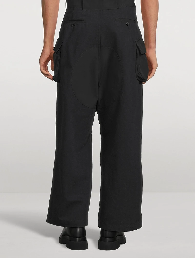 Wide-Leg Cargo Pants