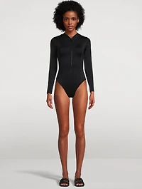 Compression Long-Sleeve One-Piece Swimsuit