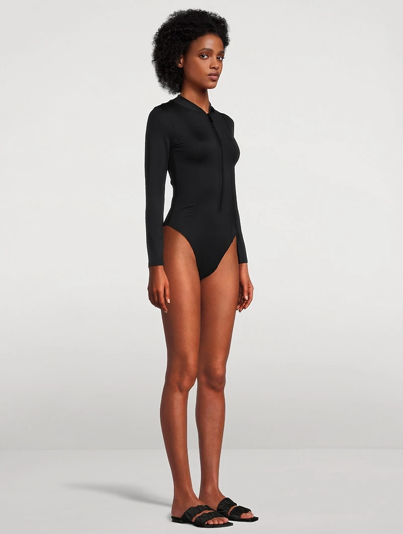 Compression Long-Sleeve One-Piece Swimsuit