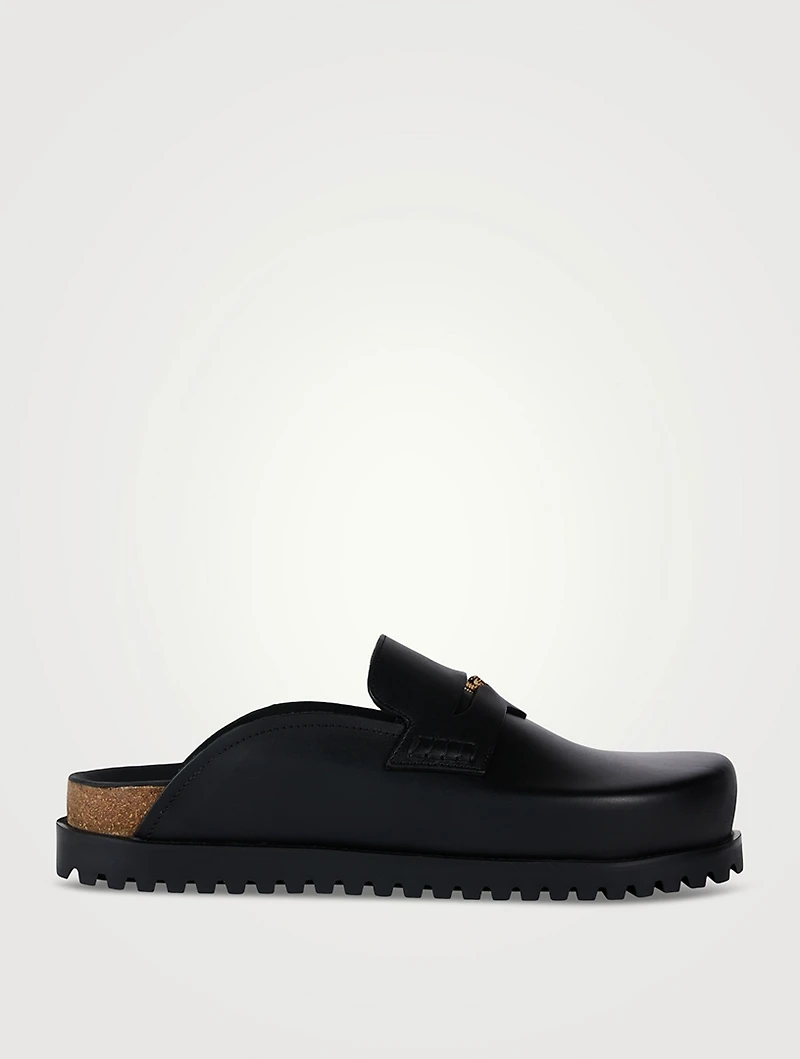 Medusa Leather Slides