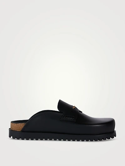 Medusa Leather Slides