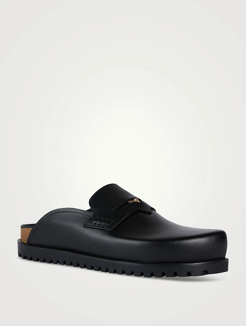 Medusa Leather Slides