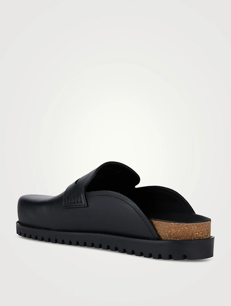 Medusa Leather Slides