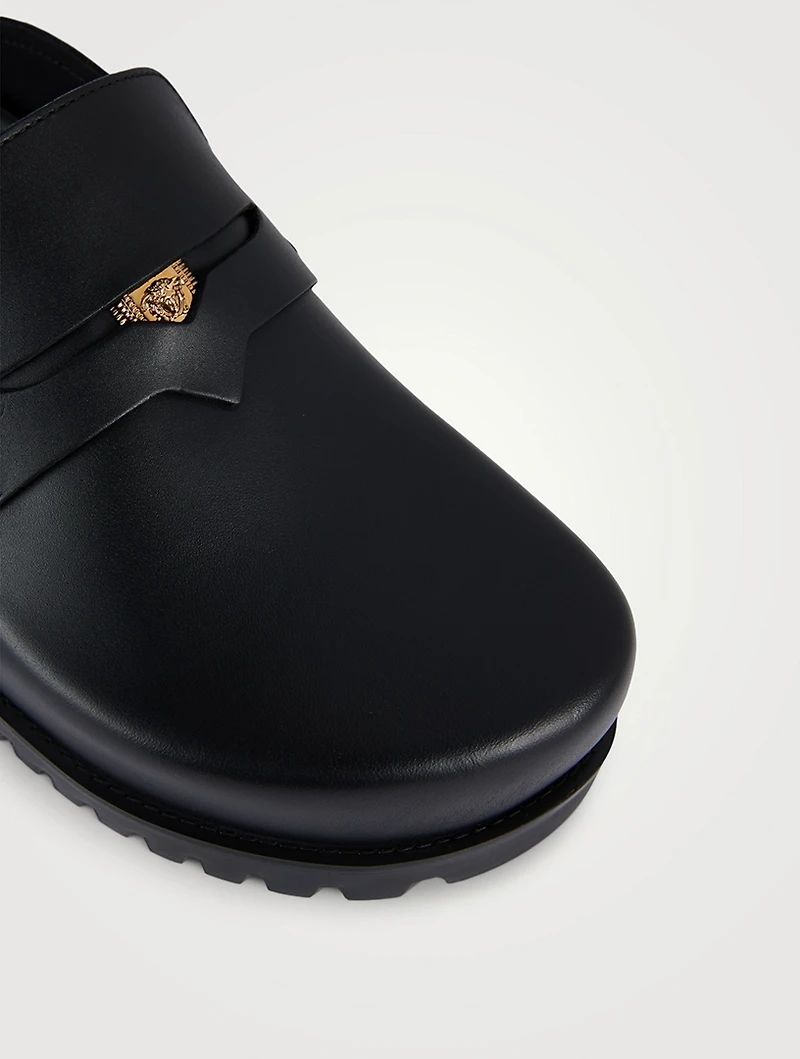 Medusa Leather Slides