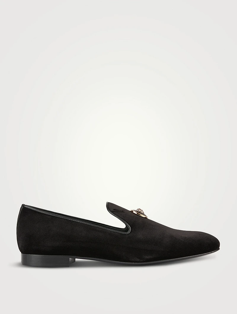 Medusa Velvet Loafers