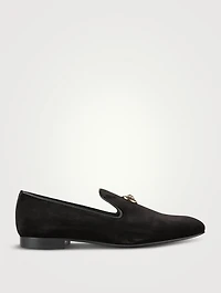Medusa Velvet Loafers
