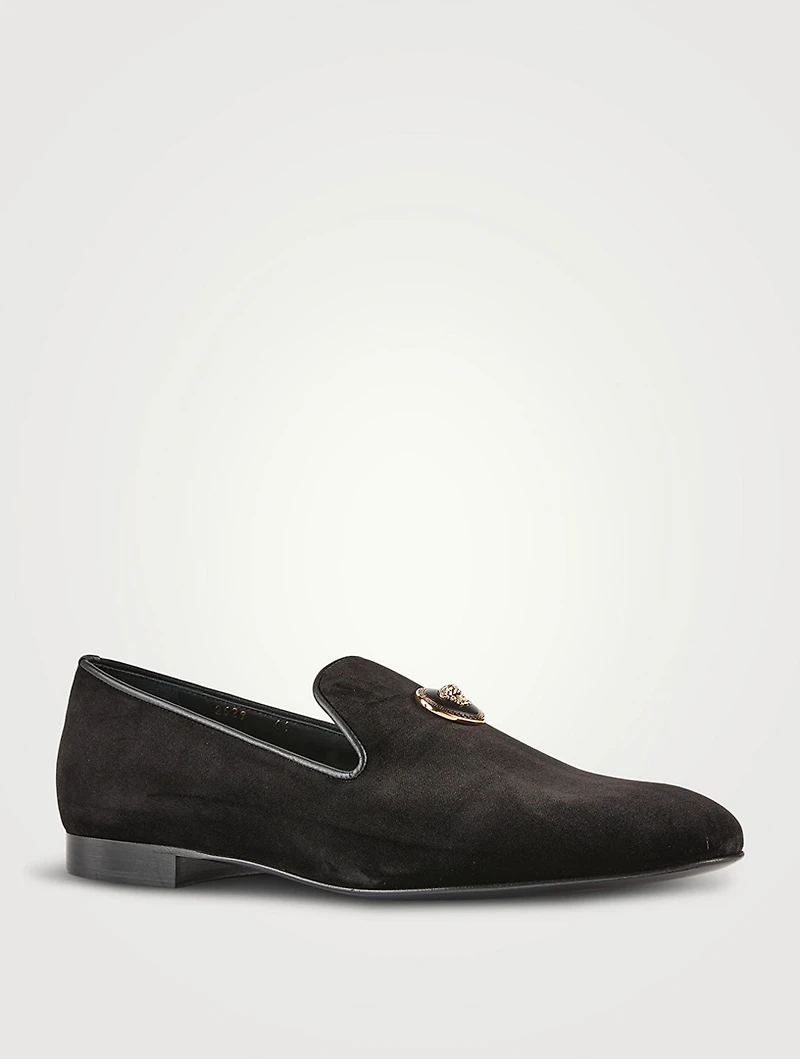 Medusa Velvet Loafers