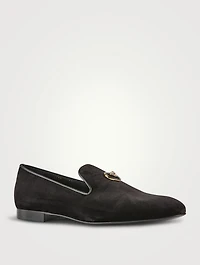 Medusa Velvet Loafers