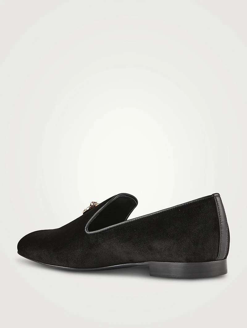 Medusa Velvet Loafers