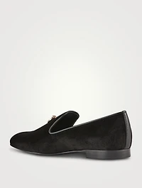 Medusa Velvet Loafers