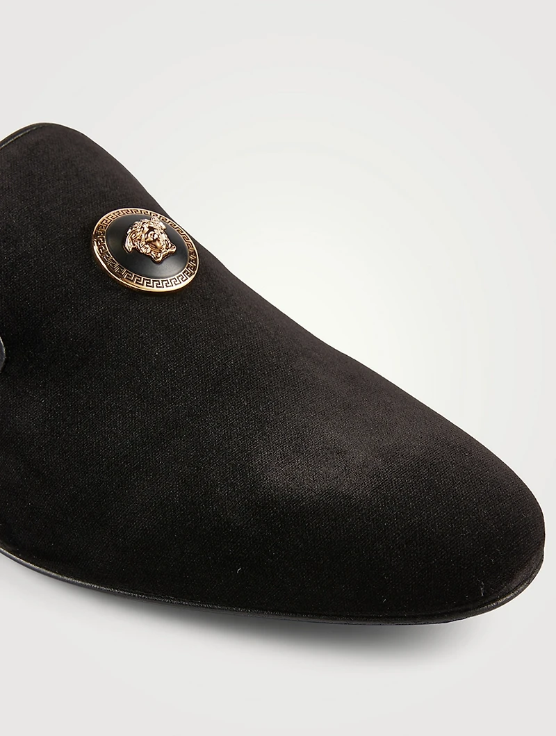 Medusa Velvet Loafers