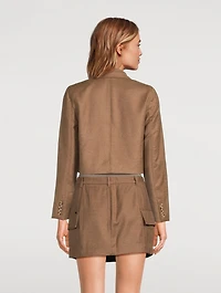 AG x Emrata Berlin Wool Cropped Blazer