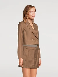 AG x Emrata Berlin Wool Cropped Blazer