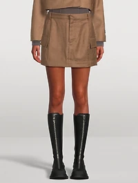 AG x Emrata Colombo Wool Mini Skirt
