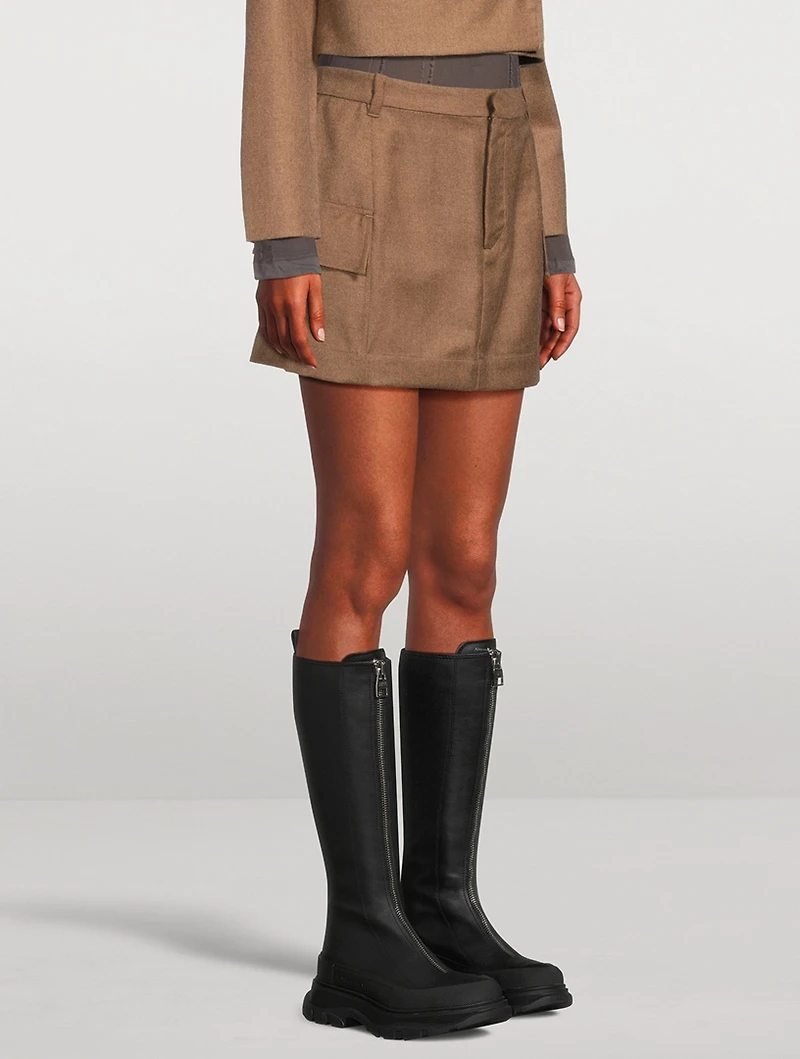 AG x Emrata Colombo Wool Mini Skirt